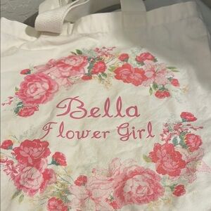 Flower Girl Personalized Kids Tote Bag Bella name
